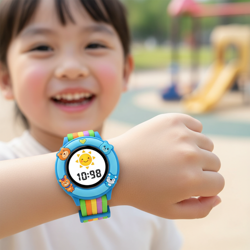 Child wearing kids 4G GPS smartwatch